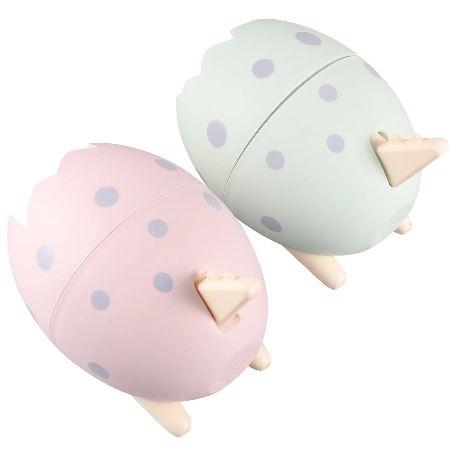 2Pcs Dinosaur Egg Pen Holder Cute Cartoon Pencil Organizer for Desk Makeup Brush Storage Desktop Stationery Container Plastic