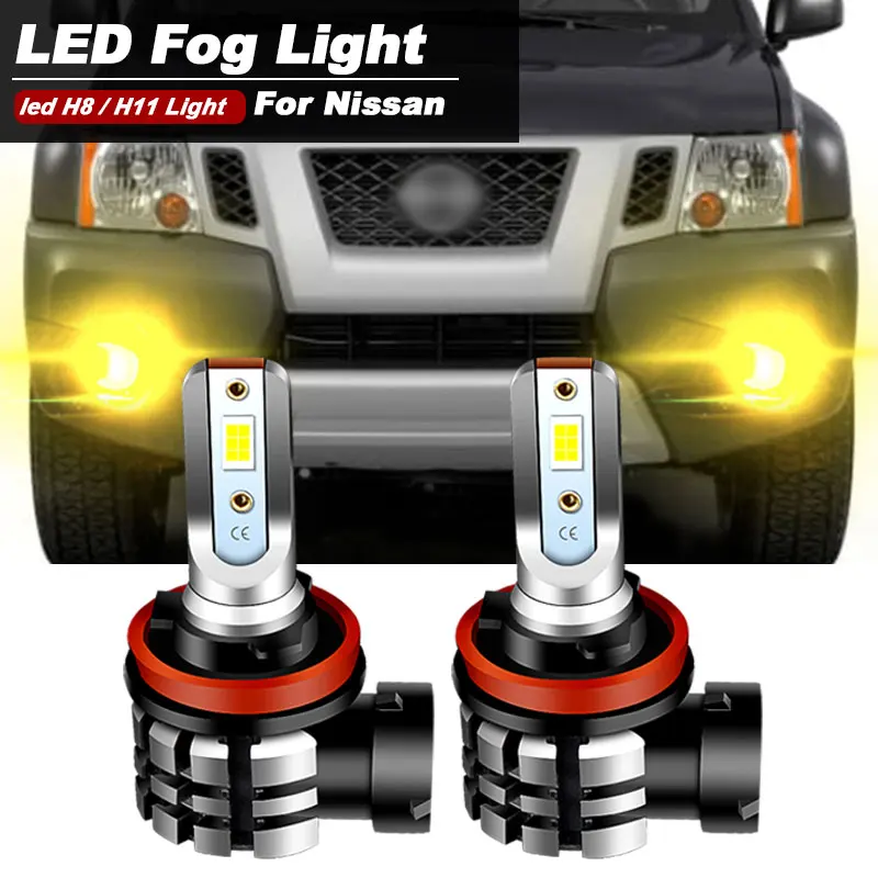 2pcs LED Fog Light H8 H11 4800LM White For Nissan Xterra 2005 2006 2007 2008 2009 2010 2011 2012 2013 2014 2015