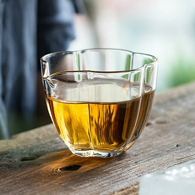 Japanese Style High Borosilicate Glass Tea Pitcher Pour Tea Fair Cup Cha Hai Dispenser Household Kung Fu Tea Set  Accessories