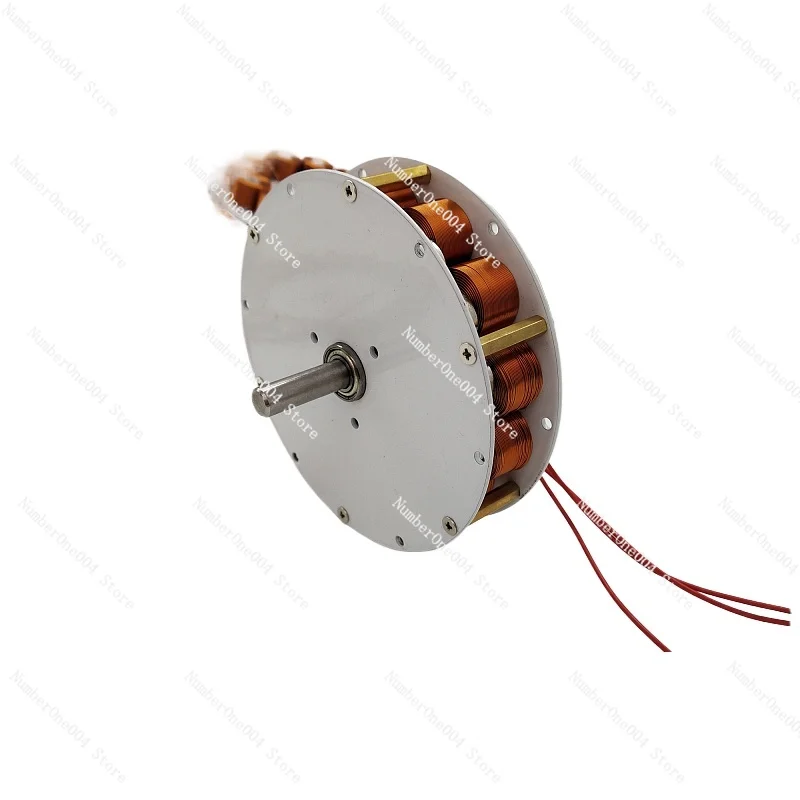 Miniature Disc Type with Iron Core Generator Strong Magnetic Low Speed High Power Generation Multipole Three Phase Alternator