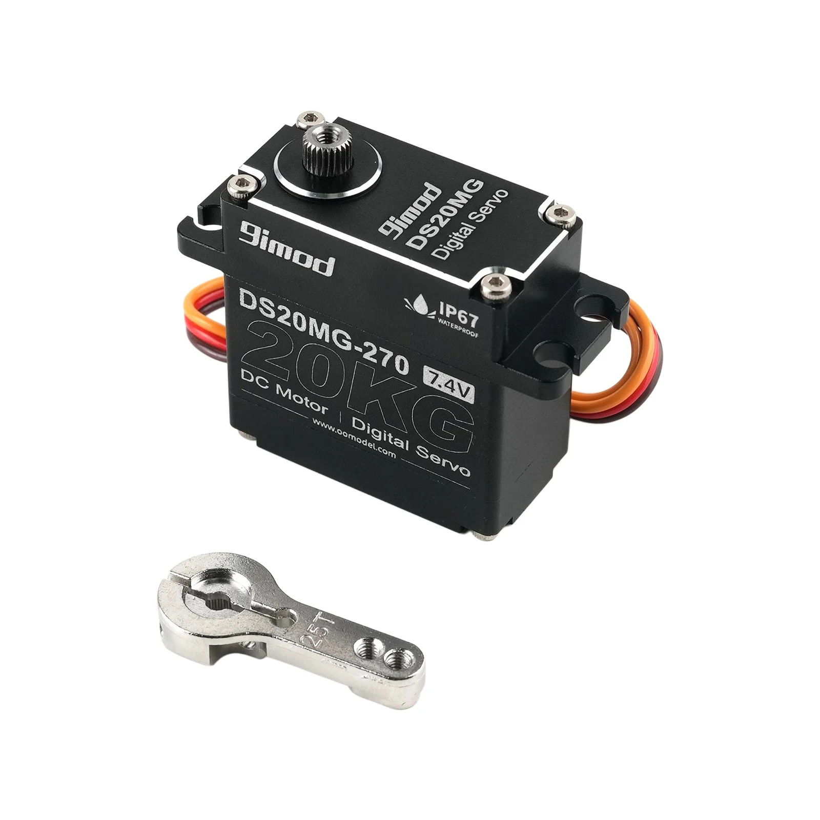 20KG DS20MG 7.4V Digitale Servomotor 270/180 Graden Hoek Regelbare Metalen Tandwielen Servo Functies Onderdelen Voor Auto/Robot Model