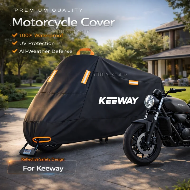 

Чехол для мотоцикла Keeway K 125 200, водонепроницаемый, утолщенный, из полиэстера, с защитой от УФ-излучения, для улицы, от дождя, пыли и солнца, чехол для скутера