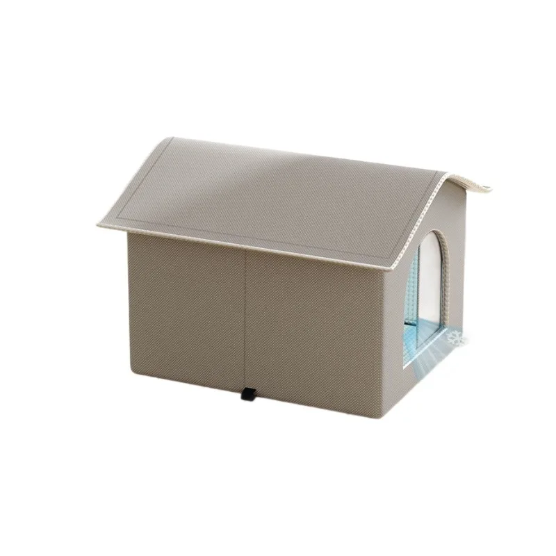 

cat air-conditioned room, summer heatstroke cooling igloo, continuous cooling, fully enclosed large space