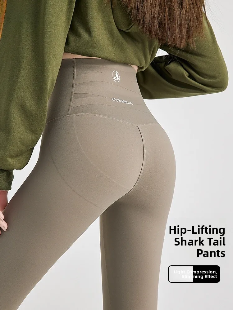 Pantalones de Yoga con forro de fibra de cintura alta para mujer, mallas deportivas cómodas sin pellizco para otoño, capa Base cálida
