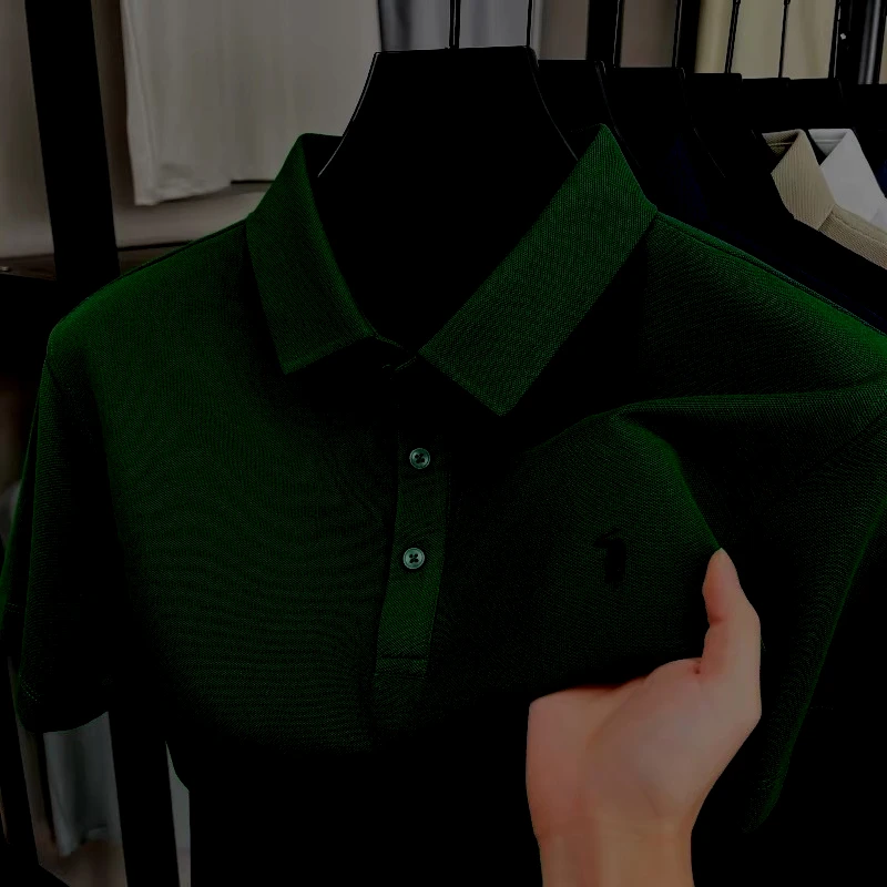 2026 Hochwertiges Marken-Kurzarm-Herren-Poloshirt Luxuriöse Pony-Stickerei Sommer Leichtes Atmungsaktives T-Shirt Neue Mode Paul Top