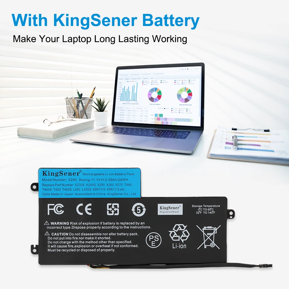 KingSener Internal Battery for Lenovo ThinkPad T440 T440S T450 T460 T450S X240 X240S X250 X260 X270 L450 45N1110 45N1111 45N1112