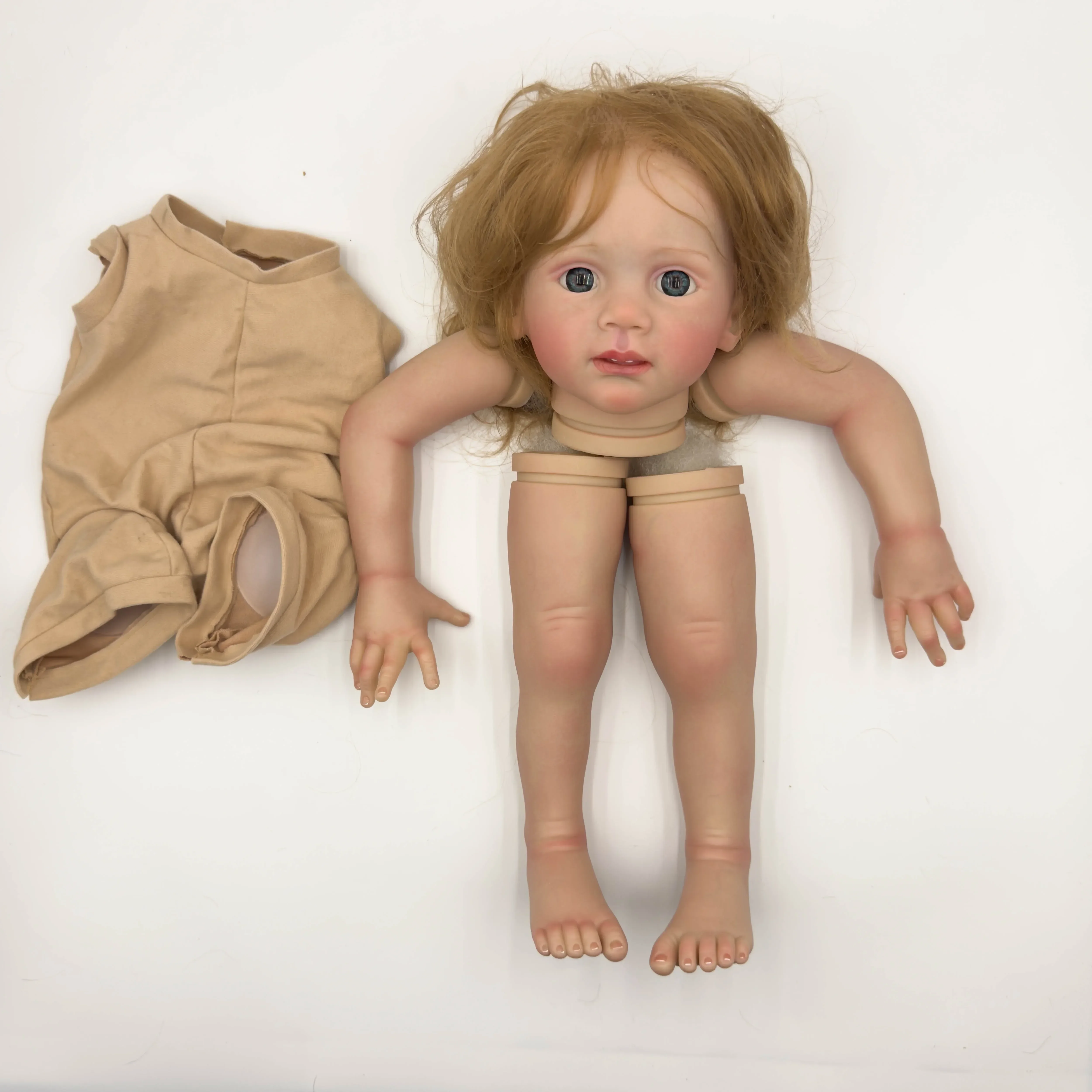 

24inch Fritzi Lifelike Already Painted Unfinished Reborn Doll kit DIY Toy Doll parts with Hand Rooted hair