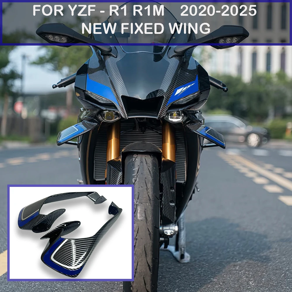 

NEW R1 2025 WINGLETKIT For Yamaha YZF R1M 2020-2025 Motorcycle Aerodynamic Wing Kit Side Wing Fixed Wing Spoiler Fairing Accesso