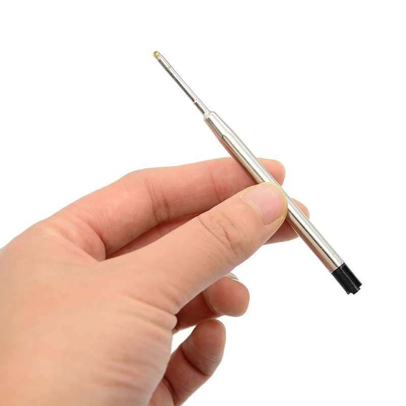 10Pcs 98mm Schwarz Blau Metall Kugelschreiber Refill Für Schule Büro Geschenk Stift Hotel Business Nib Medium