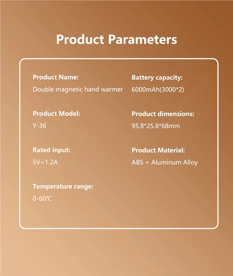 Xiaomi Hand Warmer Rechargeable Magnetic Design Electric Handwarmers 6000mah Split-type Skin-friendly Material Electric Heater