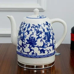 Hervidor eléctrico de cerámica, tetera de espuma de porcelana azul y blanca, tetera de Kungfu diaria, hervidor de té eléctrico