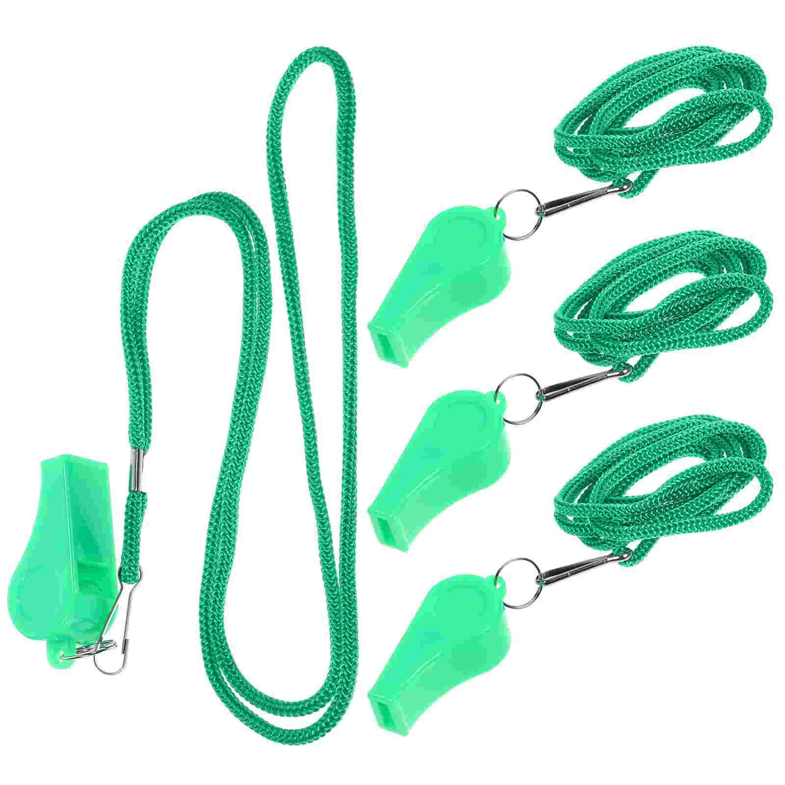 4 Pcs Whistle Referee Emergency Sports Plastic Pendant Portable Deafening Loud Clear Sound Multipurpose Survival