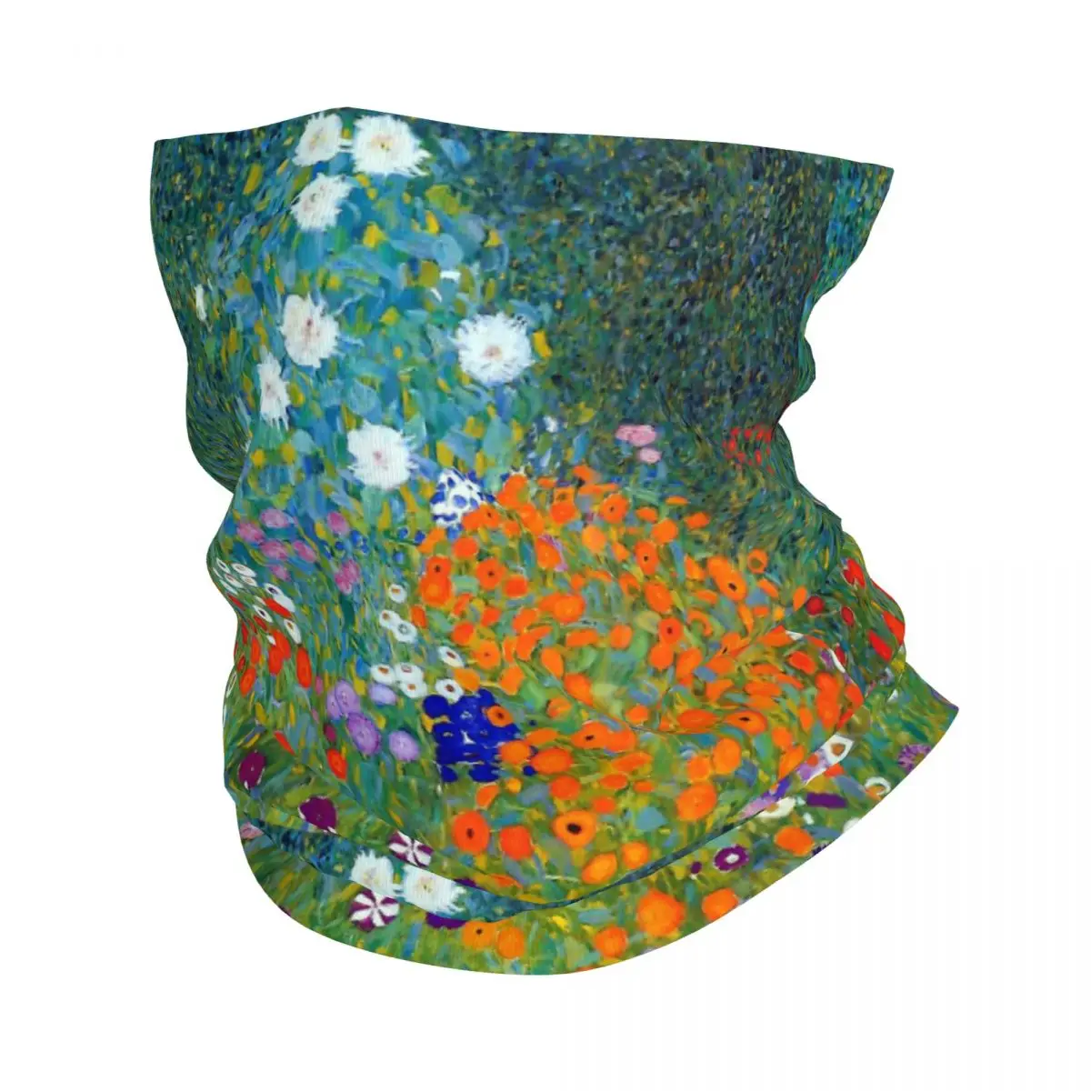 Gustav Klimt Flower Garden Bandana Neck Cover Wrap Scarf Balaclava Cycling Unisex Adult Breathable