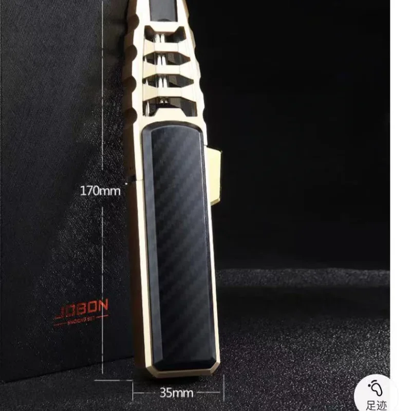 2024 JOBON Strong Firepower Cigar Lighter Windproof Blue Flame Gas Lighter BBQ Gadgets Available For Welding Torches Lighter