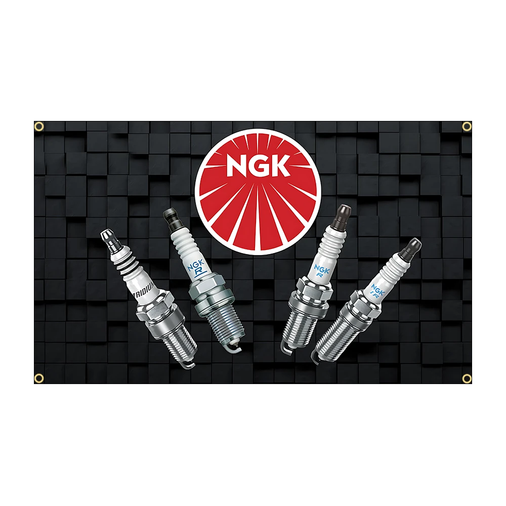 NGKS-Flagge, Polyester, bedruckt, Rennwagen, 60 x 90 cm/90 x 150 cm, Banner für Dekorationen, Auto-Enthusiasten-Flagge, Garagendekoration