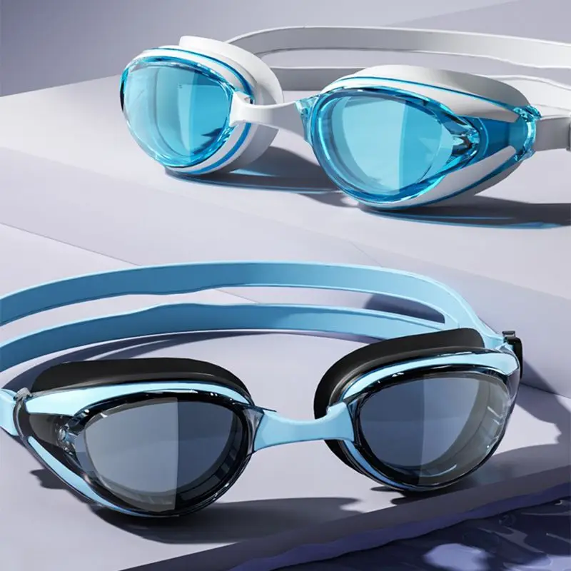 Professionelle Schwimmbrille, beschlagfrei, wasserdicht, UV-Schutz, Silikagel, Tauchbrille, Wettkampfbrille ﻿