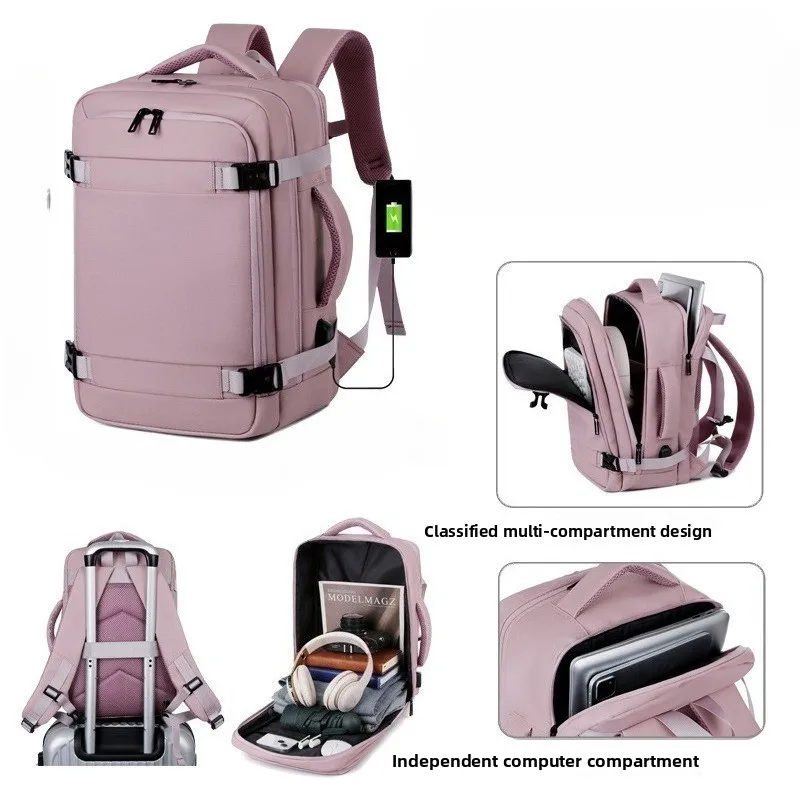 New Fashionable Backpack, Multi-compartment Business Backpack, Multi-functional Large-capacity Water-resistant Computer Bag