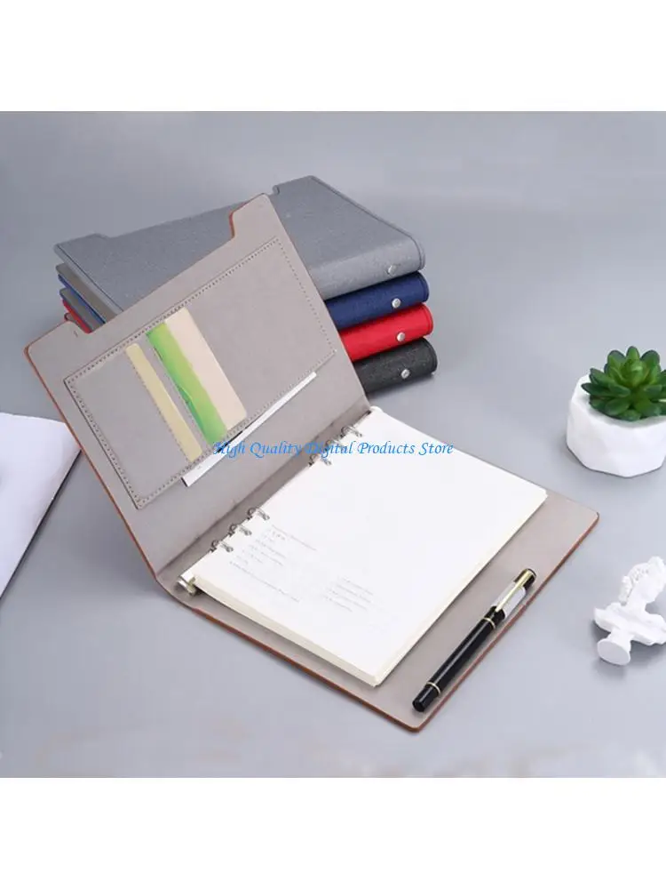 

U2JE Refillable Hardcover Notebook with 192 Pages Wide Lined 6 Rings Binder Covers