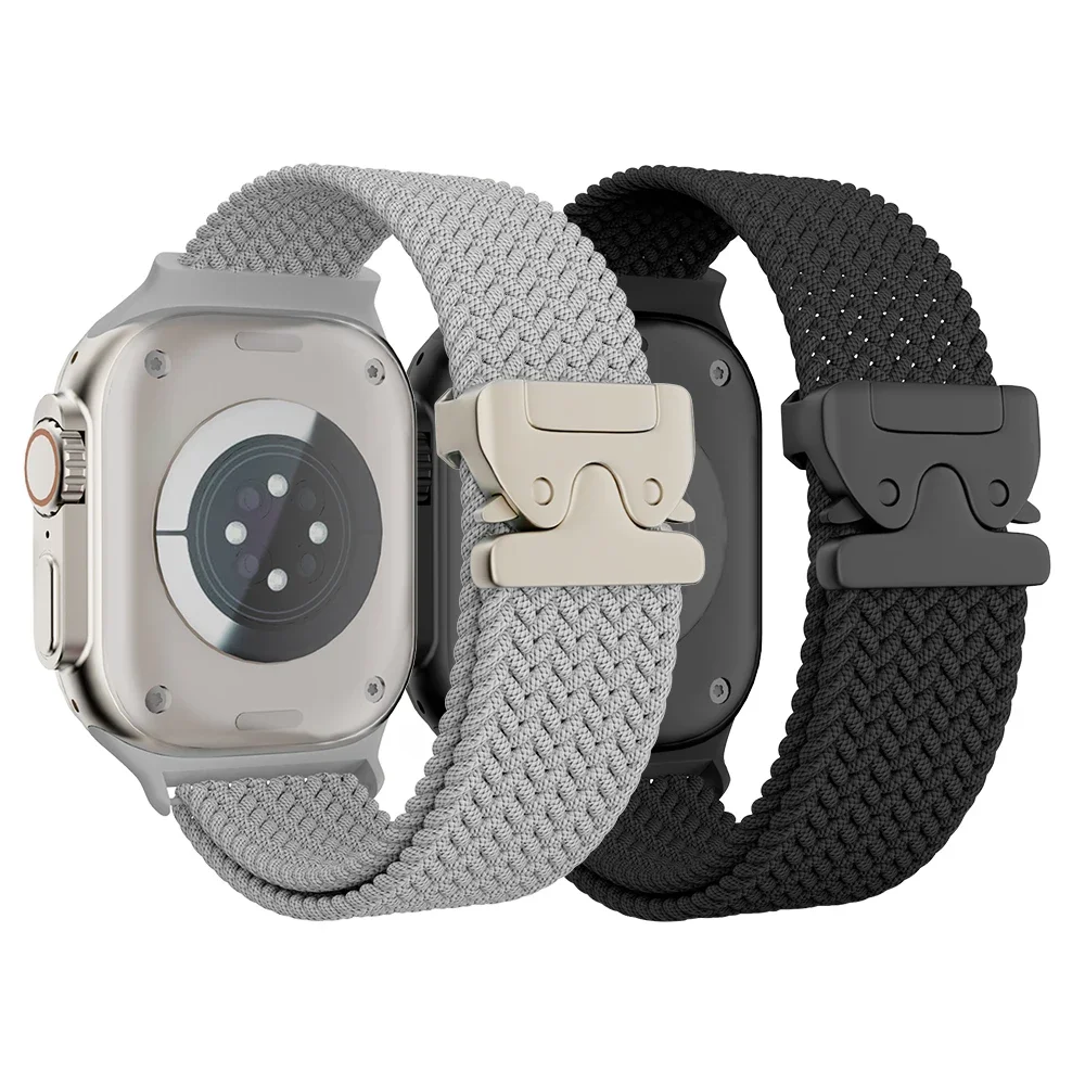 

Парашютные ремешки для Apple watch 10 11 46 мм 42 45 мм Ultra 2 3 49 мм 44 41 мм Плетеный браслет Ремешки для iWatch Series 9 8 SE 5 6 7