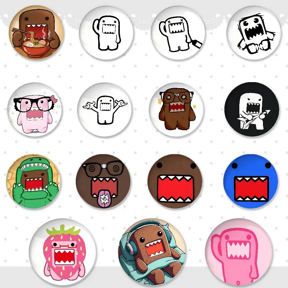 Domo Kun Badges Fashion New Hip Hop Versatile Round Metal Badge Cartoon Pin Gift Wholesale