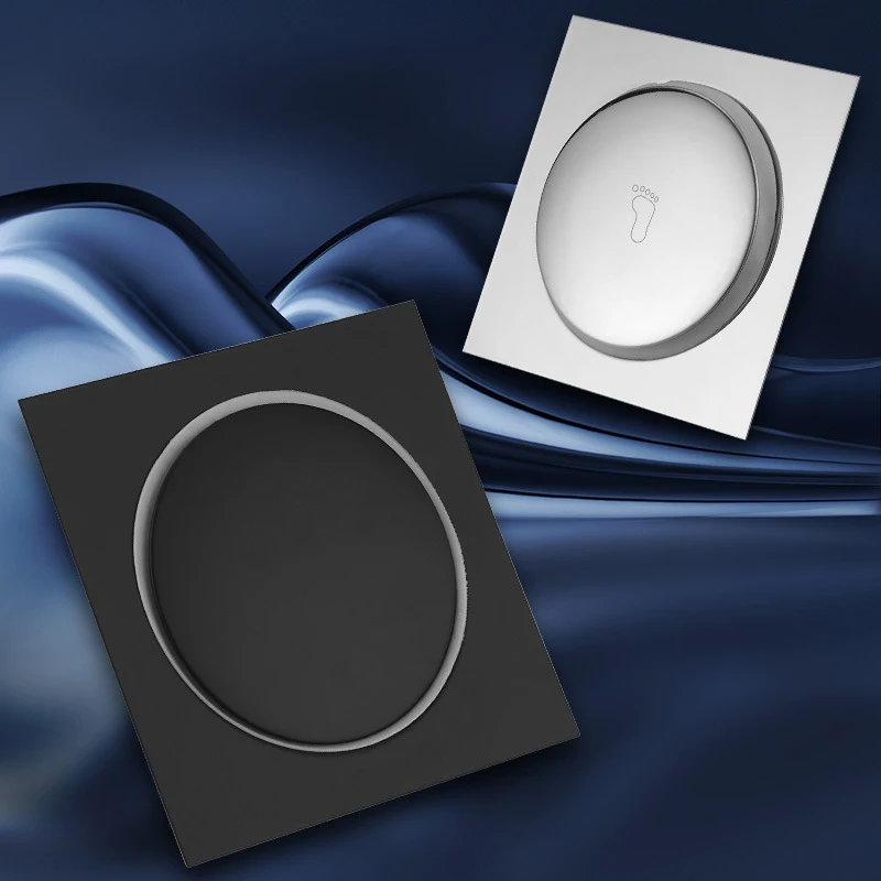 Deodorant Floor Drain Bright Light Pop Up Floor Drain Square Foot Operated Bounce Floor Drain