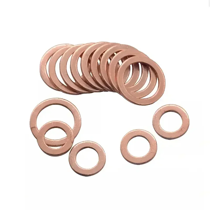300/280/200/100Pcs Washer Copper Sealing Solid Gasket Washer Sump Plug Oil For Boat Crush Flat Seal Ring Tool image 3
