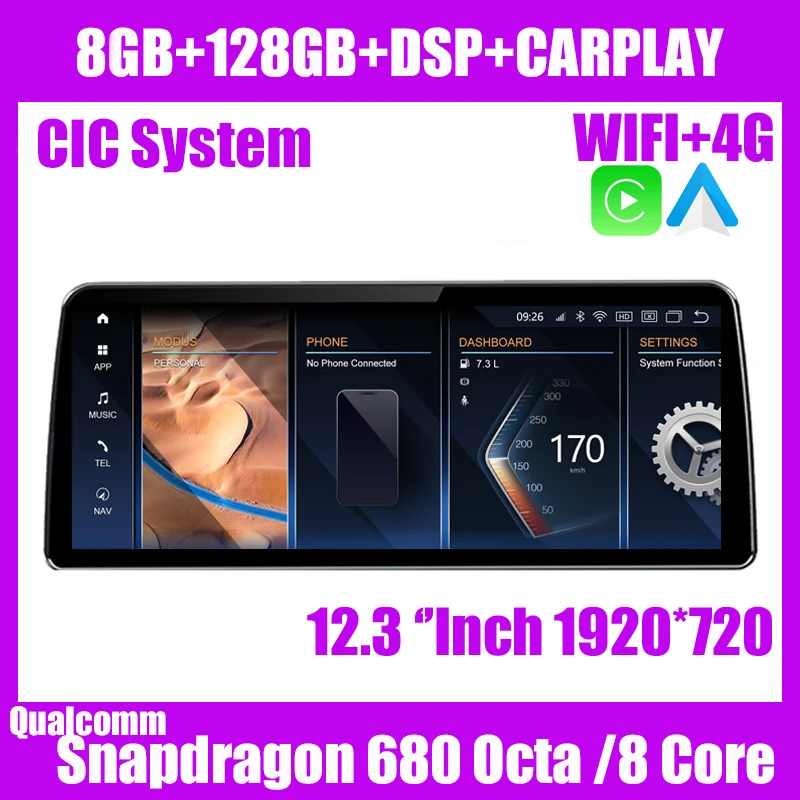 12.3'' Auto GPS Stereo Carplay Radio Navigatie speler Android 14 Voor BMW Z4 E89 2009-2016 Multimedia Head Unit 2K Snapdragon 685