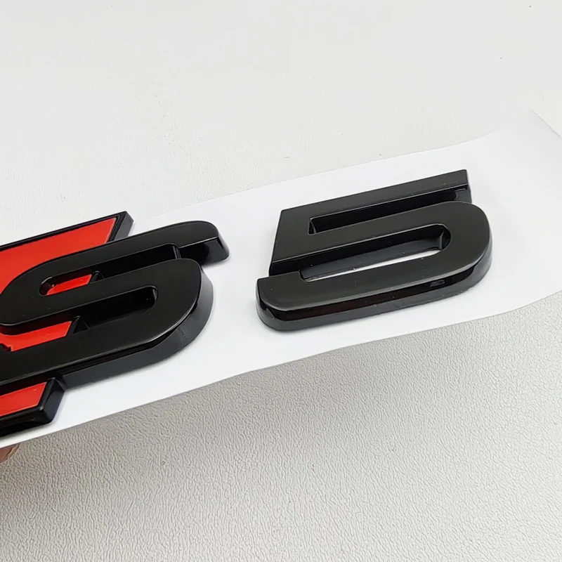 3D ABS Chrome Black Logo S3 S4 S5 S6 S7 S8 Emblem Car Trunk Badge Sticker For Audi 8Y 8P 8V B6 B8 B9 8T C4 C6 C7 C8 Accessories