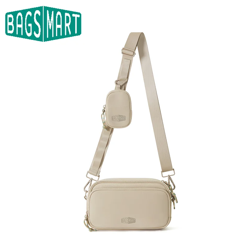 BAGSMART レディース クロスボディバッグ ワークアウト カジュアル ショルダーバッグ ハンズフリー ウォレット ベルトバッグ 大容量 メンズ アウトドア ファニーパック