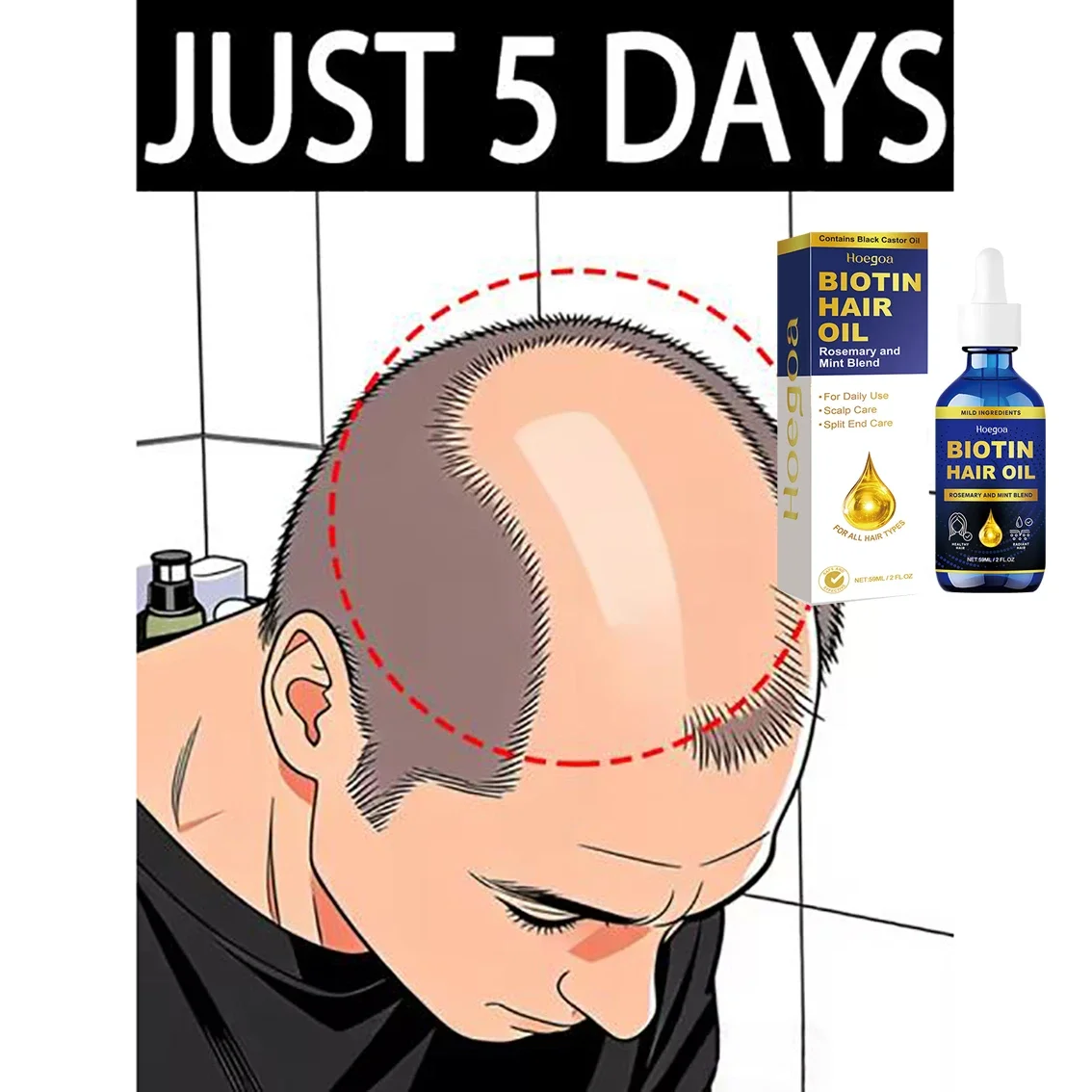 Spring Highly popular Effectively targets thinning hair and weak hair roots, Increase hair, suitable for both men and women.
