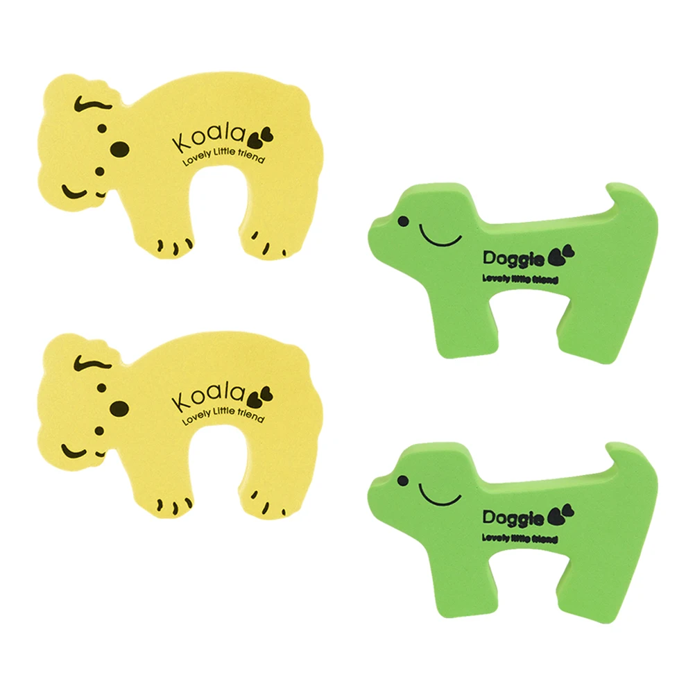 4 stücke Kinder Sicherheit Anti Clip Tür Finger Schutz EVA Material Cartoon Tier Design Langfristige Verwendung Kein Geruch