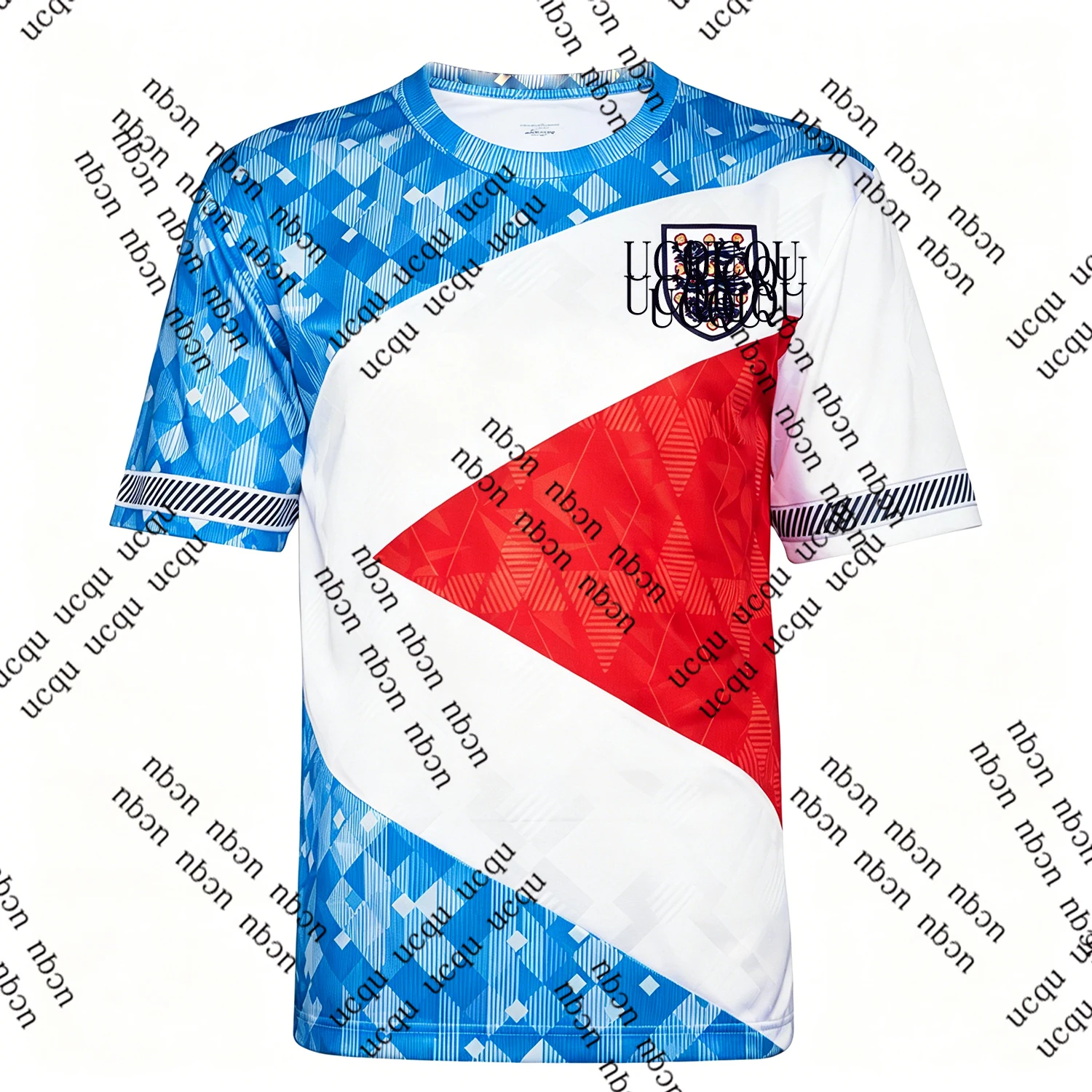 

2026 Men's Retro Geometric Football Jersey Tee Shirt, Classic Athletic Sports Top For Fan Daily Casual Match Day Street Wear