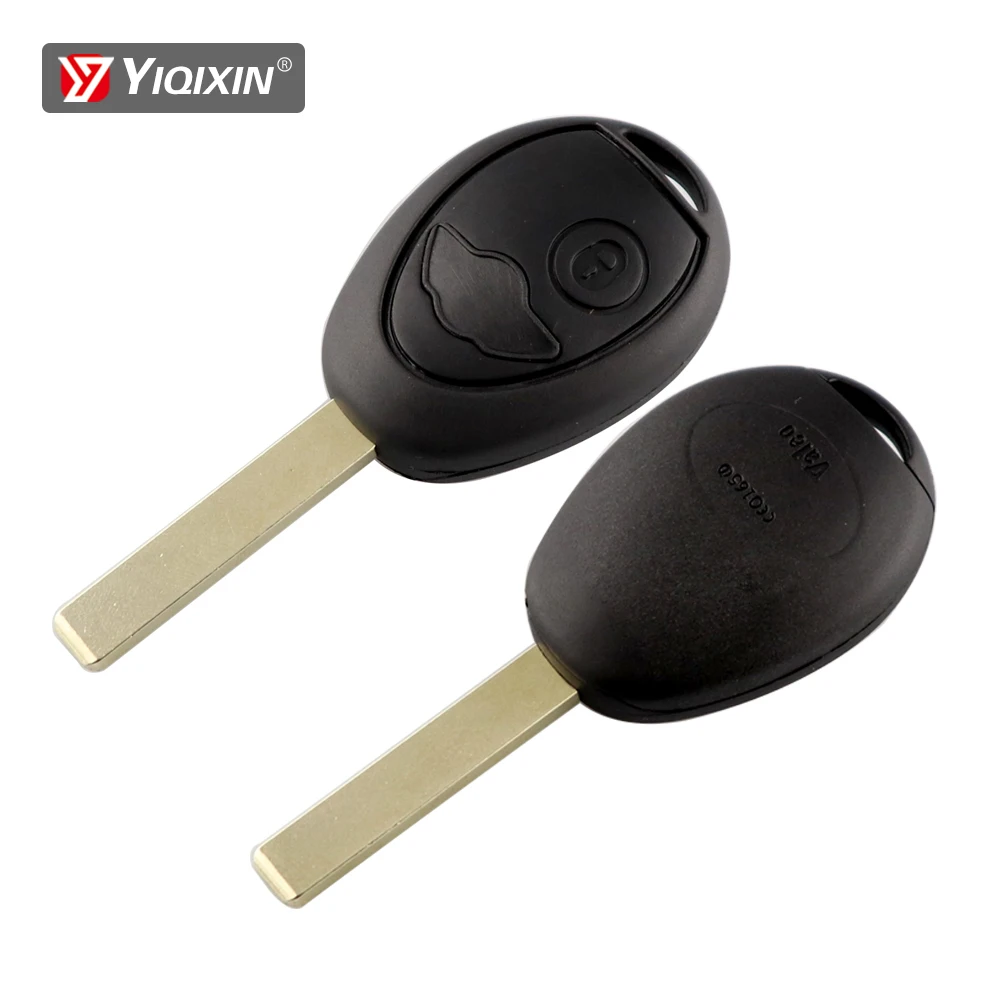 YIQIXIN Remote Car Key Shell Cover Fob For BMW Mini Cooper S R50 R53 Rover 75 2 Button Uncut Blade Smart Card Replacement