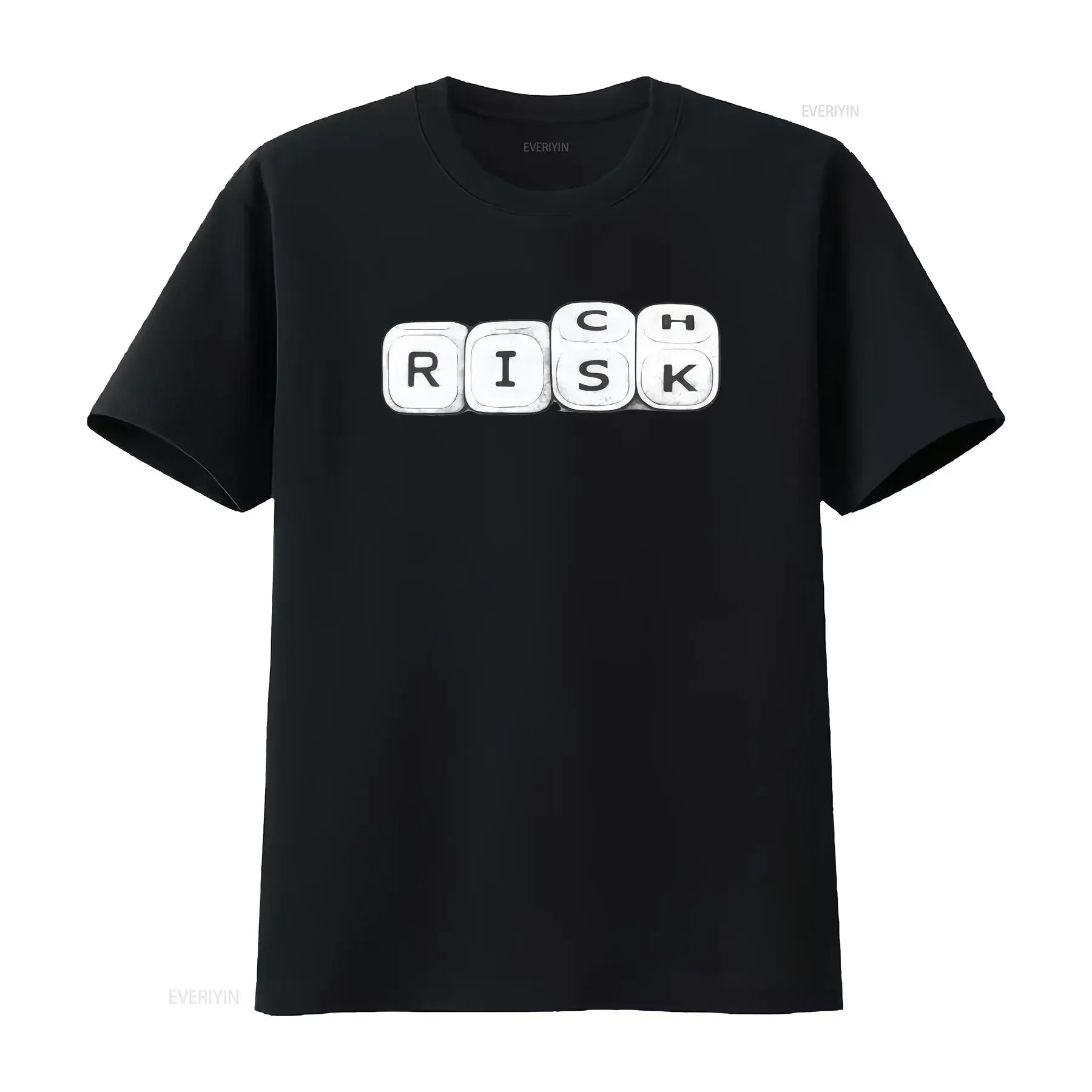 Vintage Y2K Rich Risk Roll Dice T Shirt Streetwear to tee Slot Machine Life Message for Father's Day Design vintage Washed