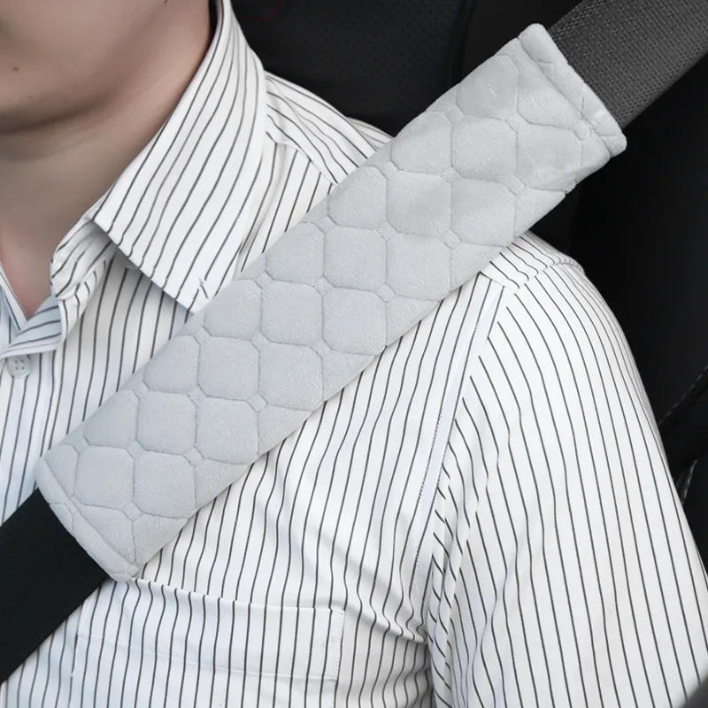 2Pcs Car Comfortable Seat Belt Cover Adjustable Plus Car Safety Belt Cover Shoulder Pad for Adults Kid Car Interior Accessories