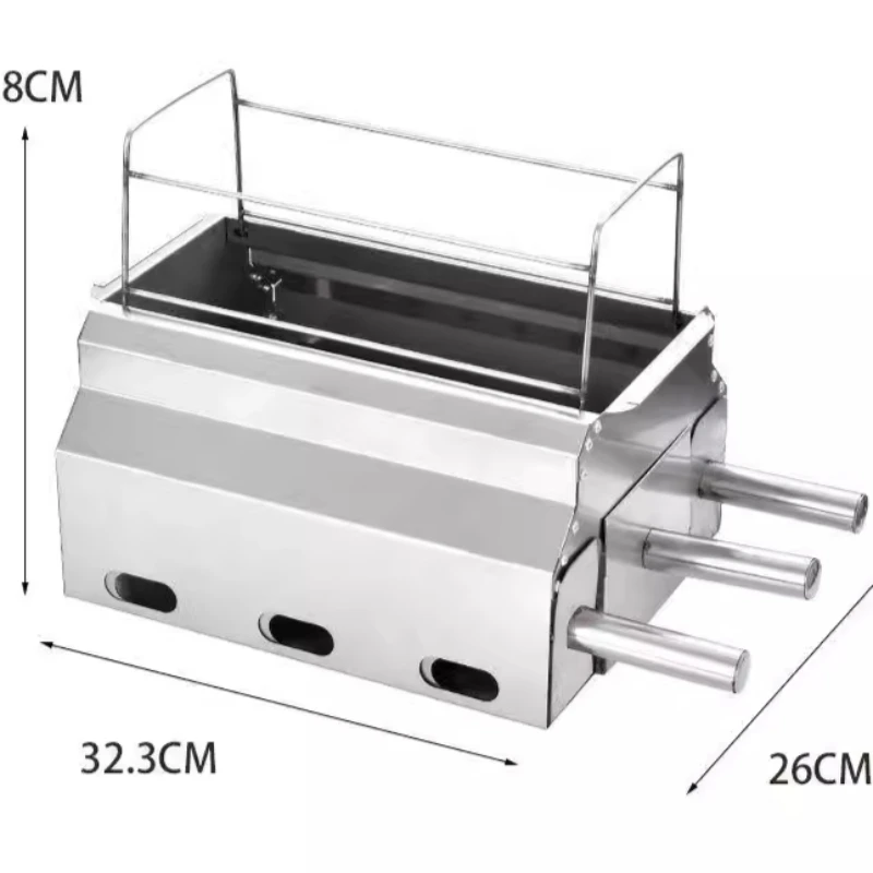 Stainless steel household commercial charcoal smokeless outdoor baking pancakes skewers small furnace tools