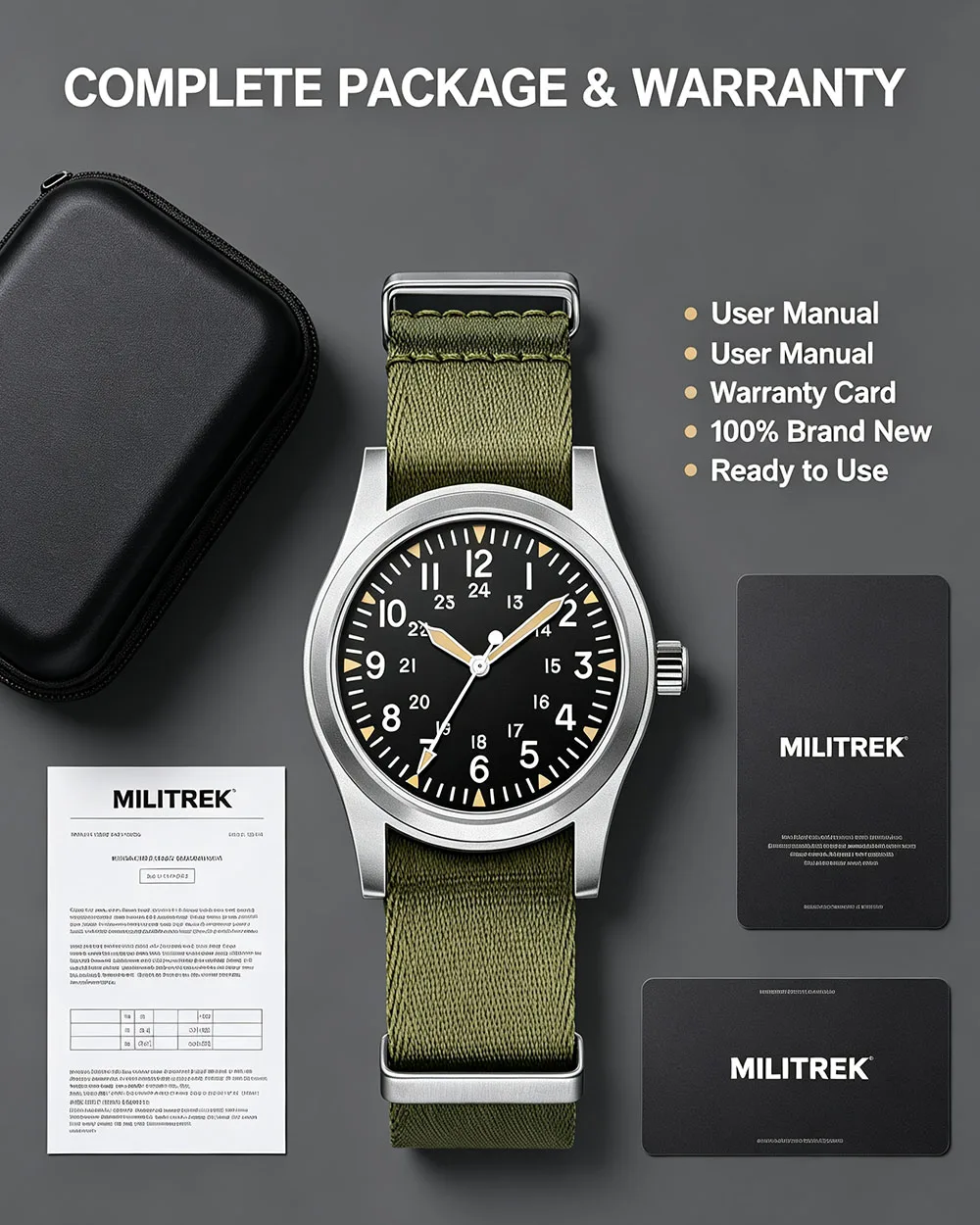 MILITREK 2025 Neue Militäruhr 37mm VH31 Herren Quarzuhr AR Saphir Edelstahl Wasserdicht 10Bar Leuchtend C3 Reloj Hombre – Detail 12