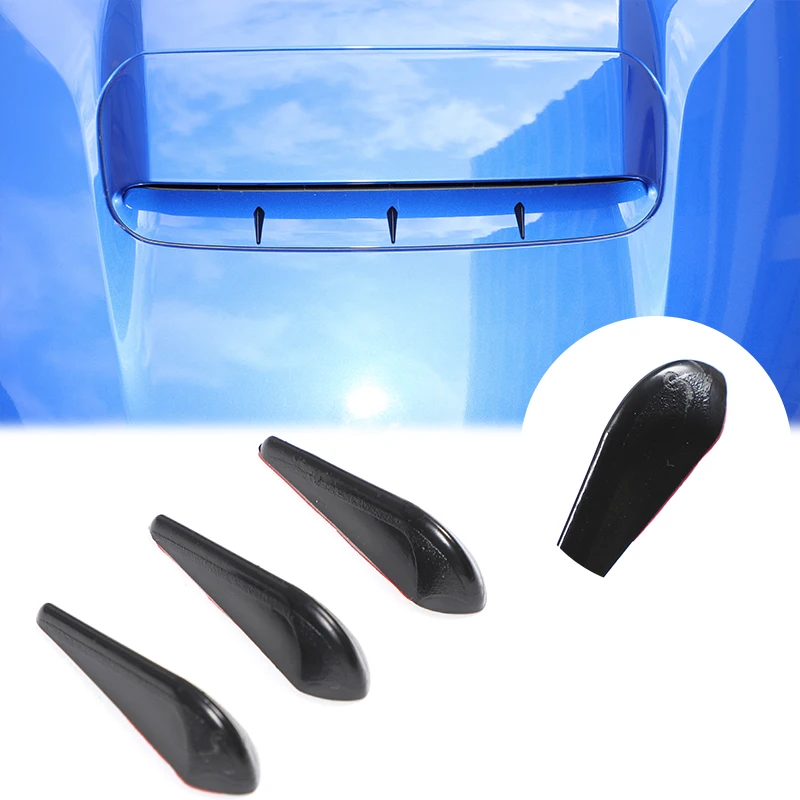 

For Subaru WRX 2022+ ABS black car car hood wind resistance spoiler decorative strip sticker car protection accessories