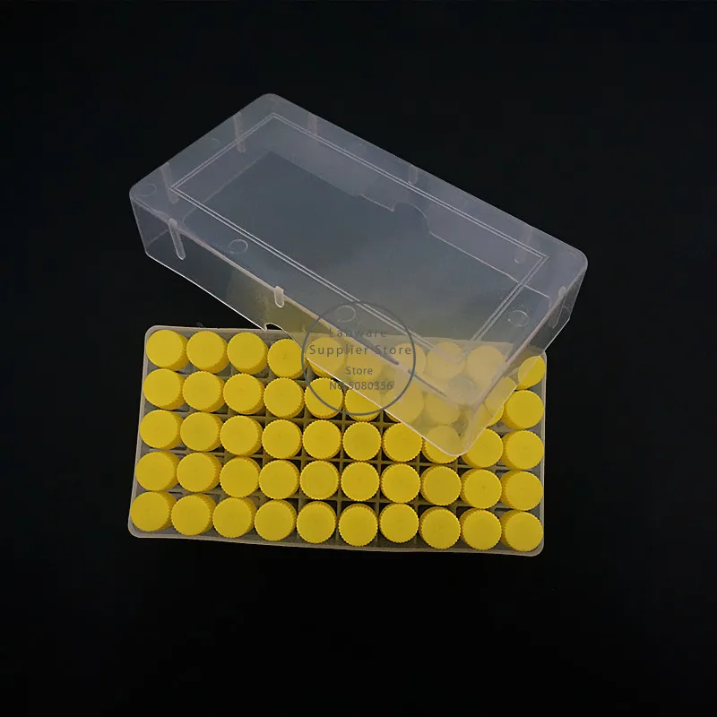 50Pcs 1.8ml Plastic Freezing Tube + One Piece 50 Vents Plastic Freezing Tube Storage Box For Experiment