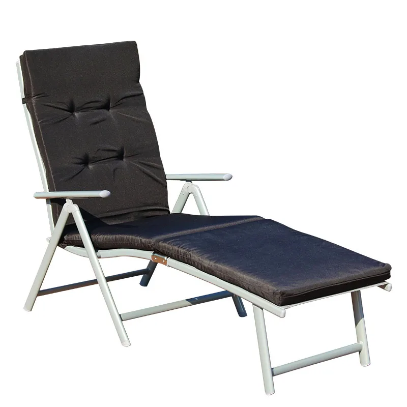 Adjustable Chaise Lounge Chair Waterproof Portable beach Recliners Aluminum Folding Sun Lounger with Cushion