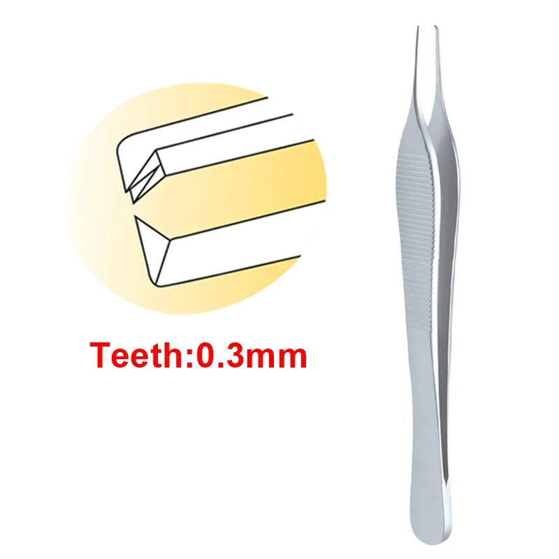 

GREATLH Eye Adsons Forceps Surgical Forceps Clamp Ophthalmic Instrument Stainless Steel