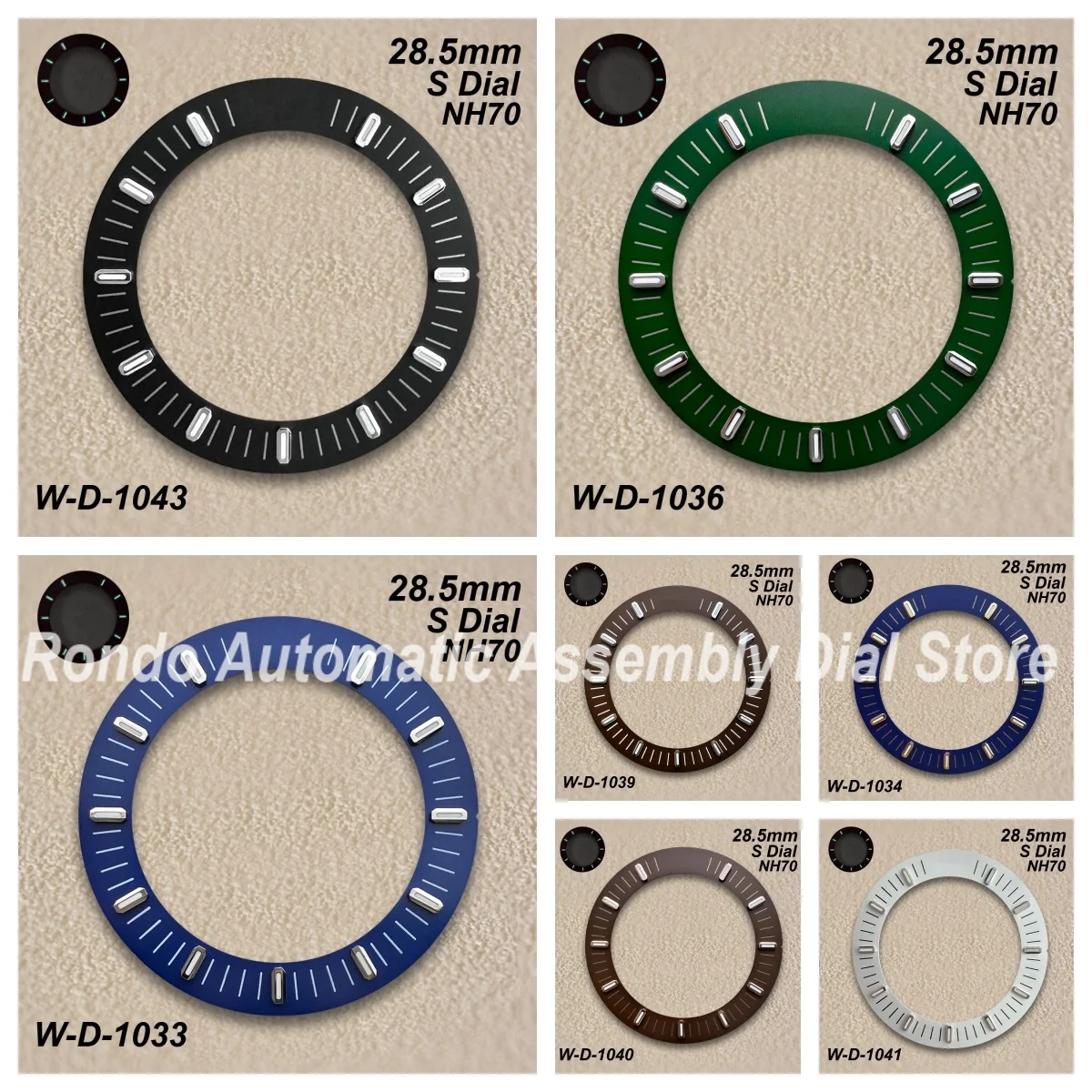 28.5mm Hollow Out S Dial Suitable For NH70 Movement Green Luminous Matte High-Quality Watch Modification Accessories
