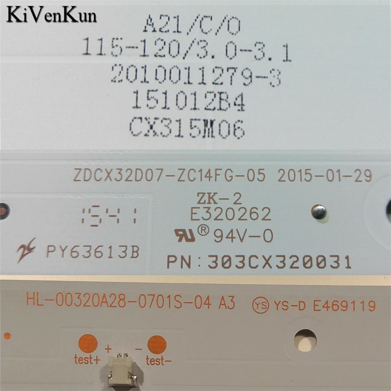 

LED Backlight Strips For JVC LT-32DE75 BBK 32LEM-1009/T2C 32LEM-1007/T2C 32LEX-5027/T2C DOFFLER 32CH15-T2 SHIVAKI STV-32LED14