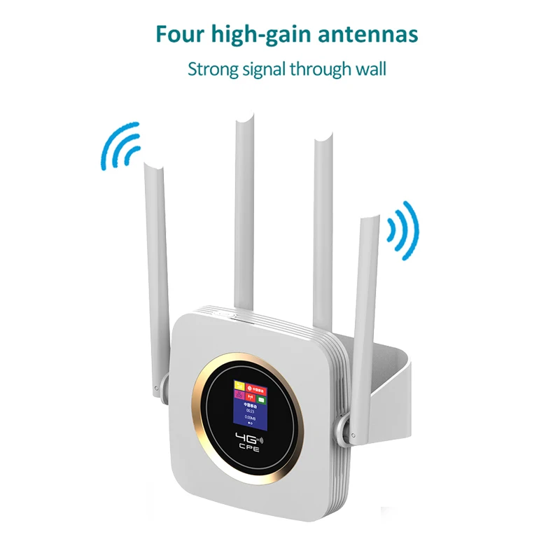 CPE904 4G Lte Router Sim CPE 4G Modem Mobile Hotspot Wireless Wifi Broadband 4 Wifi Antenna with 3000mAh Battery