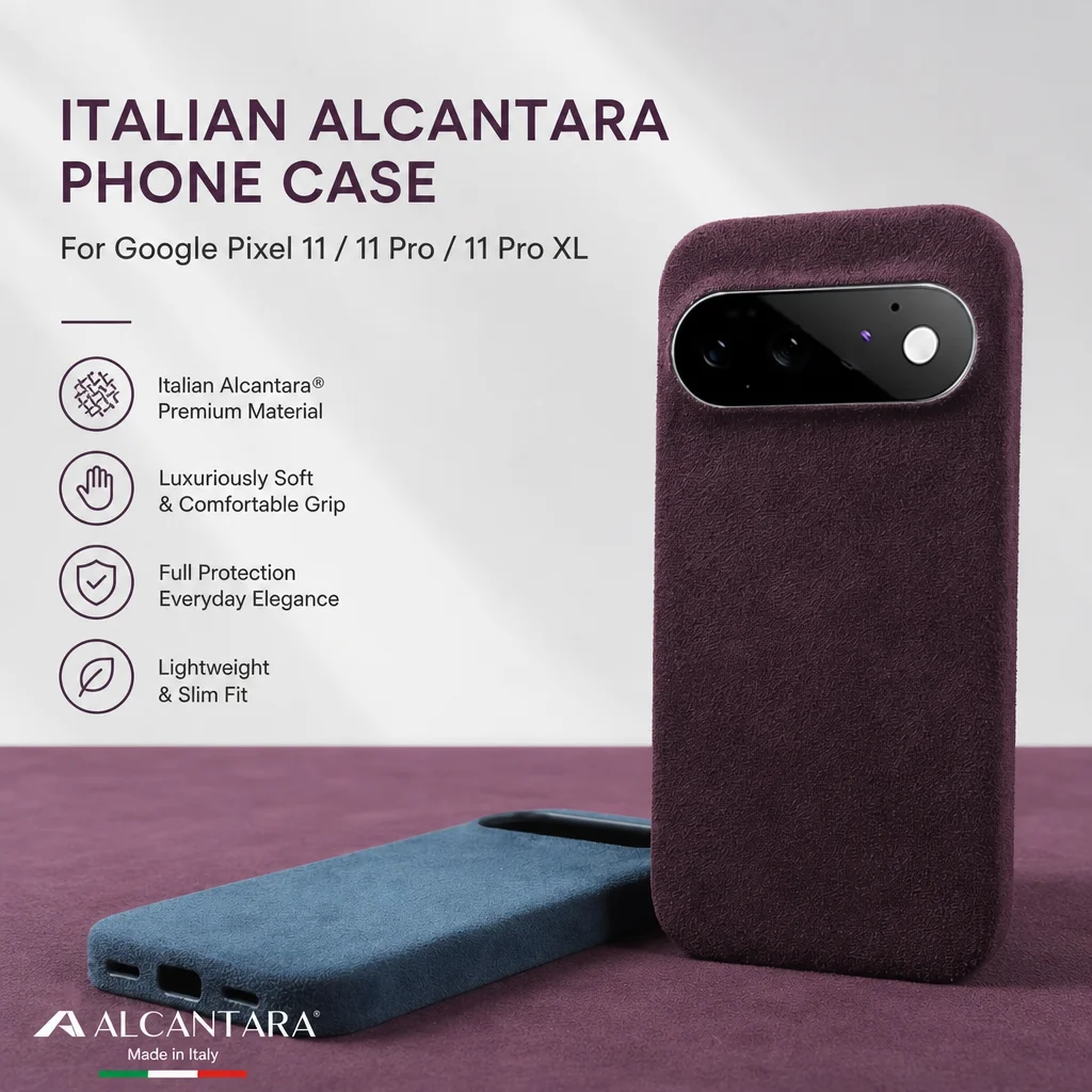 Für Google Pixel 11 Pro XL Alcantara Magnetische Hülle mit MagSafe, Vollständige Abdeckung, Supercar-Wildleder-Rückseite für Pixel 11