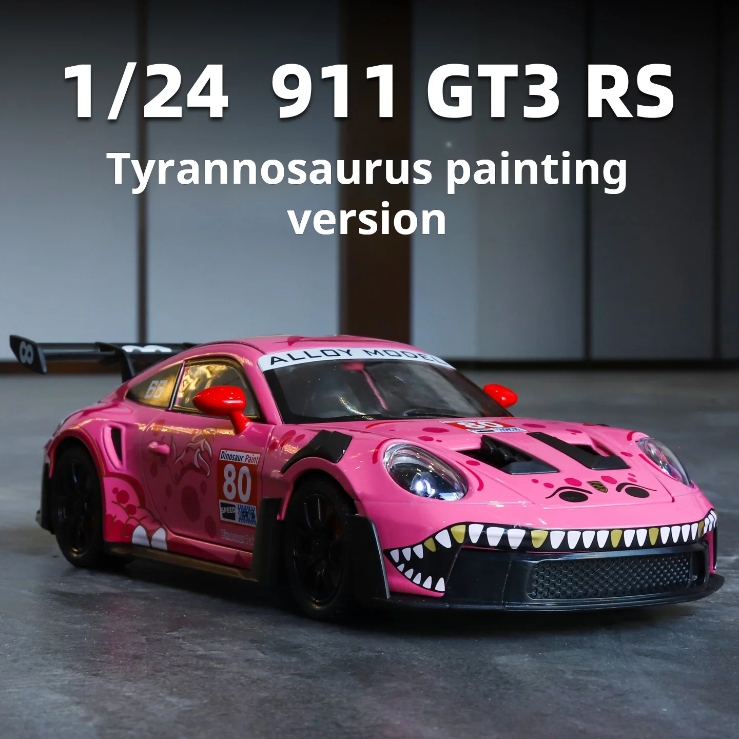 

1/24 911 GT3 RS High Performance Super Car Exquisite Alloy Simulation Car Model Light & Sound Collectible Display Ornament