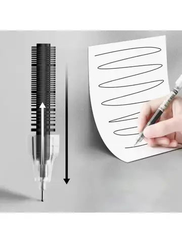 10Pcs High Quality Needle Type Gel Pen Straight Liquid Ballpoint Pens Perfect Kawaii Stationery for School/Office Writing Supply