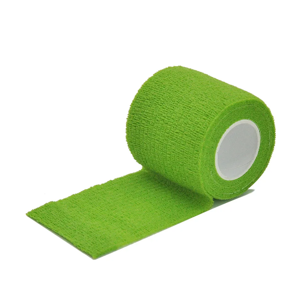 1/6/10 pcs Grass green Gauze Medical Bandage Self-adhesive Breathable Elastic Bandages for Sports Fixing Finger Wrist Leg