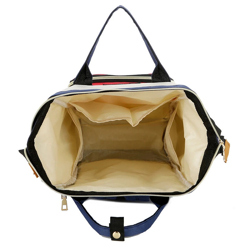 Multifunctional Insulated Large-Capacity Zipper Mommy Bag Travel Backpack