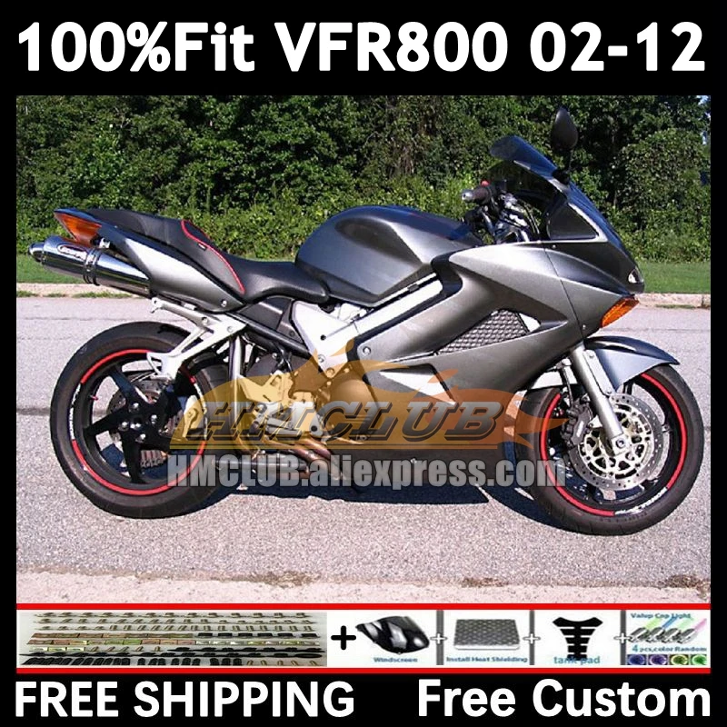 Interceptor For HONDA VFR800RR VFR800 70No.22 matte grey VFR 800RR 800 RR 2002 2003 2004 2005 2006 2007 08 09 10 11 12 Fairing